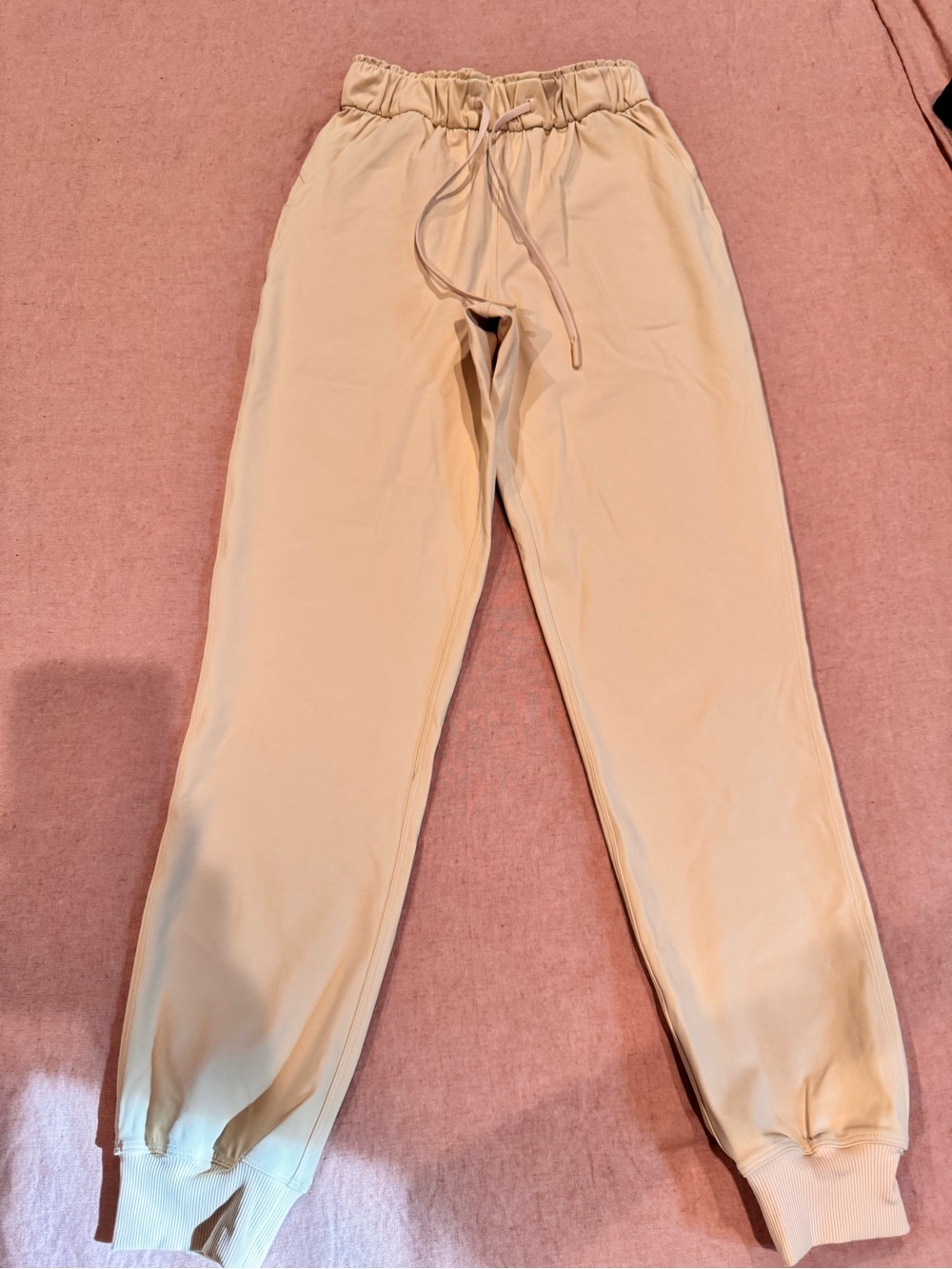 lululemon athletica Women's Drawstring Jogger Pants - Cream Sz 2